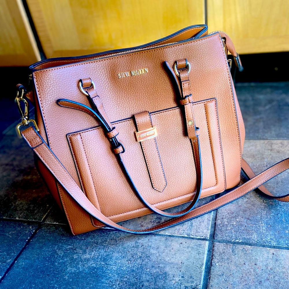 Elegant Steve Madden Purse - cognac, tan, brown